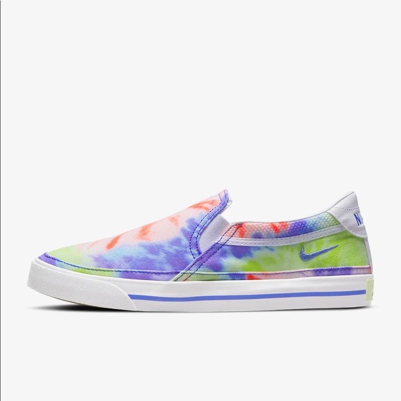Nike Court Legacy Print Tie Dye Slip On Sneaker - Picture 6 of 15